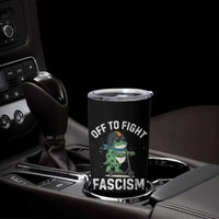 Portland Frog Resist Protest Tumbler Cup Off to Fight Fascism Frog Scooter - Wonder Print Shop