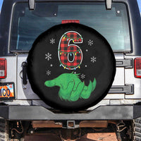 Number 6 Matching 67 Christmas Spare Tire Cover Red Plaid Xmas Pajamas Holiday Gen Alpha Slang Meme - Wonder Print Shop