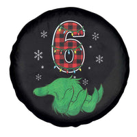 Number 6 Matching 67 Christmas Spare Tire Cover Red Plaid Xmas Pajamas Holiday Gen Alpha Slang Meme - Wonder Print Shop