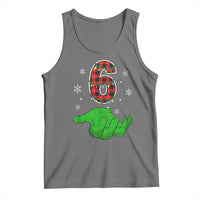 Number 6 Matching 67 Christmas Tank Top Red Plaid Xmas Pajamas Holiday Gen Alpha Slang Meme - Wonder Print Shop