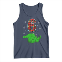 Number 6 Matching 67 Christmas Tank Top Red Plaid Xmas Pajamas Holiday Gen Alpha Slang Meme - Wonder Print Shop