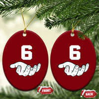 Number 6 Ceramic Ornament Matching 67 Meme Costume 6th Birthday 6 Years - Wonder Print Shop