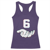 Number 6 Racerback Tank Top Matching 67 Meme Costume 6th Birthday 6 Years - Wonder Print Shop