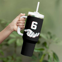 Number 6 Tumbler With Handle Matching 67 Meme Costume 6th Birthday 6 Years - Wonder Print Shop