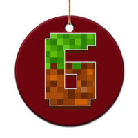 Number 6 Ceramic Ornament Game Matching 67 Meme Costume 6th Birthday 6 Years - Wonder Print Shop