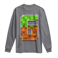 Number 6 Long Sleeve Shirt Game Matching 67 Meme Costume 6th Birthday 6 Years - Wonder Print Shop