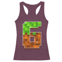 Number 6 Racerback Tank Top Game Matching 67 Meme Costume 6th Birthday 6 Years - Wonder Print Shop