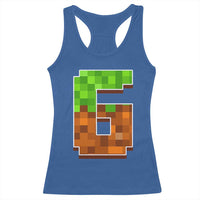 Number 6 Racerback Tank Top Game Matching 67 Meme Costume 6th Birthday 6 Years - Wonder Print Shop