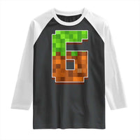 Number 6 Raglan Shirt Game Matching 67 Meme Costume 6th Birthday 6 Years - Wonder Print Shop