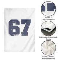 Number 67 Garden Flag Numbered Uniform Sports Jersey Team 67th Birthday - Wonder Print Shop