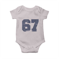 Number 67 Baby Onesie Numbered Uniform Sports Jersey Team 67th Birthday - Wonder Print Shop