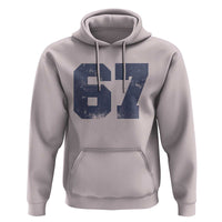 Number 67 Hoodie Numbered Uniform Sports Jersey Team 67th Birthday - Wonder Print Shop