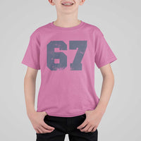 Number 67 T Shirt For Kid Numbered Uniform Sports Jersey Team 67th Birthday - Wonder Print Shop