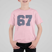 Number 67 T Shirt For Kid Numbered Uniform Sports Jersey Team 67th Birthday - Wonder Print Shop
