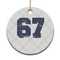 Number 67 Ceramic Ornament Numbered Uniform Sports Jersey Team 67th Birthday - Wonder Print Shop