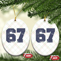Number 67 Ceramic Ornament Numbered Uniform Sports Jersey Team 67th Birthday - Wonder Print Shop