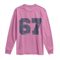 Number 67 Long Sleeve Shirt Numbered Uniform Sports Jersey Team 67th Birthday - Wonder Print Shop