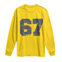 Number 67 Long Sleeve Shirt Numbered Uniform Sports Jersey Team 67th Birthday - Wonder Print Shop