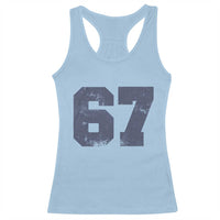 Number 67 Racerback Tank Top Numbered Uniform Sports Jersey Team 67th Birthday - Wonder Print Shop