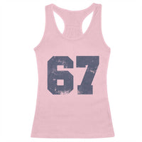Number 67 Racerback Tank Top Numbered Uniform Sports Jersey Team 67th Birthday - Wonder Print Shop