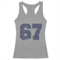 Number 67 Racerback Tank Top Numbered Uniform Sports Jersey Team 67th Birthday - Wonder Print Shop