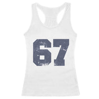 Number 67 Racerback Tank Top Numbered Uniform Sports Jersey Team 67th Birthday - Wonder Print Shop