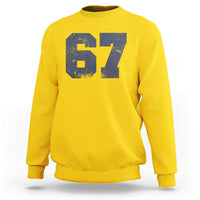 Number 67 Sweatshirt Numbered Uniform Sports Jersey Team 67th Birthday - Wonder Print Shop