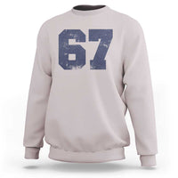 Number 67 Sweatshirt Numbered Uniform Sports Jersey Team 67th Birthday - Wonder Print Shop