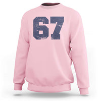Number 67 Sweatshirt Numbered Uniform Sports Jersey Team 67th Birthday - Wonder Print Shop
