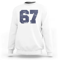 Number 67 Sweatshirt Numbered Uniform Sports Jersey Team 67th Birthday - Wonder Print Shop