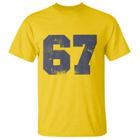 Number 67 T Shirt Numbered Uniform Sports Jersey Team 67th Birthday - Wonder Print Shop