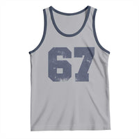 Number 67 Tank Top Numbered Uniform Sports Jersey Team 67th Birthday - Wonder Print Shop