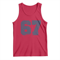 Number 67 Tank Top Numbered Uniform Sports Jersey Team 67th Birthday - Wonder Print Shop