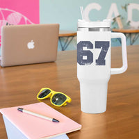 Number 67 Tumbler With Handle Numbered Uniform Sports Jersey Team 67th Birthday - Wonder Print Shop
