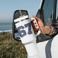Number 67 Tumbler With Handle Numbered Uniform Sports Jersey Team 67th Birthday - Wonder Print Shop