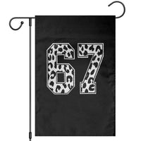67 Jersey Number Garden Flag Funny Six Seven Meme Y2k Leopard Number - Wonder Print Shop