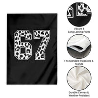 67 Jersey Number Garden Flag Funny Six Seven Meme Y2k Leopard Number - Wonder Print Shop
