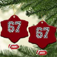 67 Jersey Number Ceramic Ornament Funny Six Seven Meme Y2k Leopard Number - Wonder Print Shop