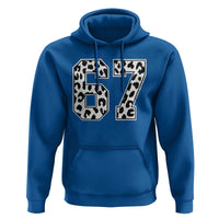 67 Jersey Number Hoodie Funny Six Seven Meme Y2k Leopard Number - Wonder Print Shop