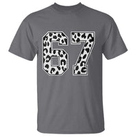 67 Jersey Number T Shirt Funny Six Seven Meme Y2k Leopard Number - Wonder Print Shop