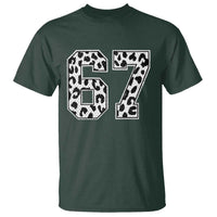 67 Jersey Number T Shirt Funny Six Seven Meme Y2k Leopard Number - Wonder Print Shop