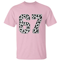 67 Jersey Number T Shirt Funny Six Seven Meme Y2k Leopard Number - Wonder Print Shop