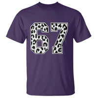 67 Jersey Number T Shirt Funny Six Seven Meme Y2k Leopard Number - Wonder Print Shop