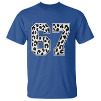 67 Jersey Number T Shirt Funny Six Seven Meme Y2k Leopard Number - Wonder Print Shop