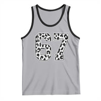 67 Jersey Number Tank Top Funny Six Seven Meme Y2k Leopard Number - Wonder Print Shop