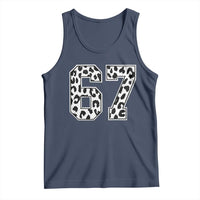 67 Jersey Number Tank Top Funny Six Seven Meme Y2k Leopard Number - Wonder Print Shop