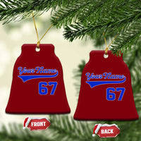 Personalized 67 Jersey Number Ceramic Ornament Custom Name Numbered Uniform Sports Team 67th Birthday TS10