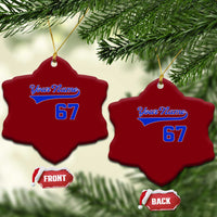 Personalized 67 Jersey Number Ceramic Ornament Custom Name Numbered Uniform Sports Team 67th Birthday TS10