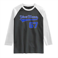 Personalized 67 Jersey Number Raglan Shirt Custom Name Numbered Uniform Sports Team 67th Birthday TS10