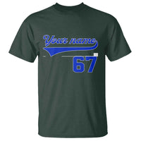 Personalized 67 Jersey Number T Shirt Custom Name Numbered Uniform Sports Team 67th Birthday - Wonder Print Shop